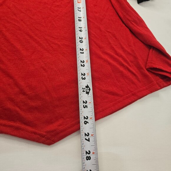 XXL Women Lace Off Shoulder Blouse T-Shirt Casual Top Red Black Pullover - Picture 11 of 12